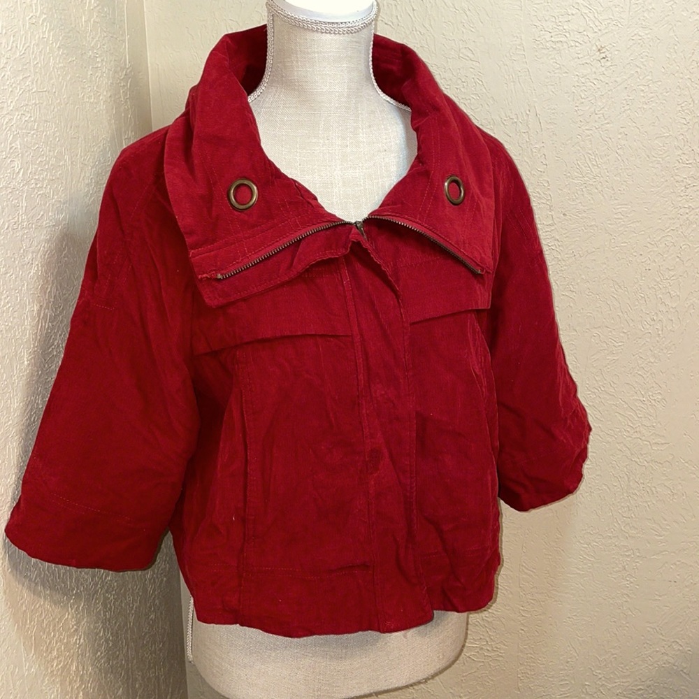 Light Brand Red Corduroy Jacket